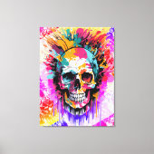 Pirate Skull - farbenfrohe Skull Canvas Print Leinwanddruck (Vorderseite)