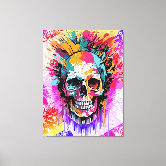 Pirate Skull - farbenfrohe Skull Canvas Print Leinwanddruck (Vorderseite)