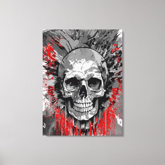 Pirate Skull - farbenfrohe Skull Canvas Print Leinwanddruck (Vorderseite)