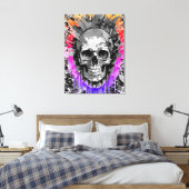Pirate Skull - farbenfrohe Skull Canvas Print Leinwanddruck (Insitu (Schlafzimmer))