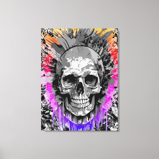 Pirate Skull - farbenfrohe Skull Canvas Print Leinwanddruck (Vorderseite)