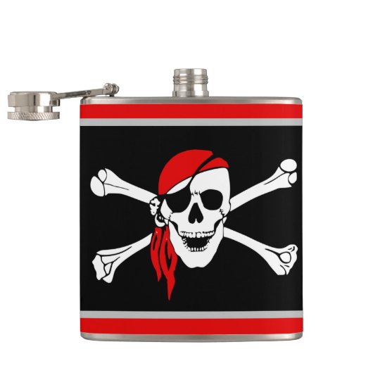 Pirate Skull Flachmann (Geöffnet)