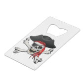 Pirate Skull Geldbeutel Flaschenöffner (Rückseite Schrägansicht)