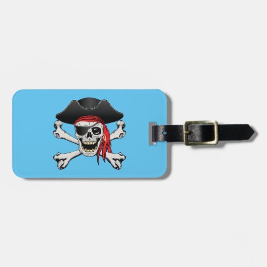 Pirate Skull Gepäckanhänger (Vorderseite horizontal)