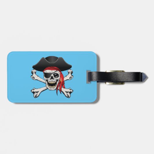 Pirate Skull Gepäckanhänger (Rückseite horizontal)