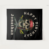 Pirate Skull Ghost Royal Happy Birthday Hintergrun Wandteppich (Vorderseite (Horizontal))