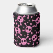 Pirate Skull: Girlish Hearts Pattern Dosenkühler (Kanne Rückseite)