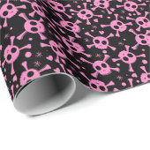 Pirate Skull: Girlish Hearts Pattern Geschenkpapier (Rolleneckpunkt)