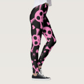 Pirate Skull: Girlish Hearts Pattern Leggings (Rechts)
