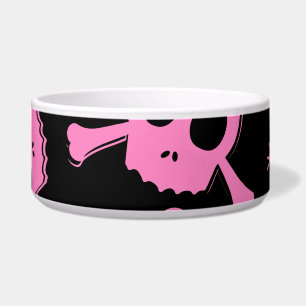 Pirate Skull: Girlish Hearts Pattern Napf