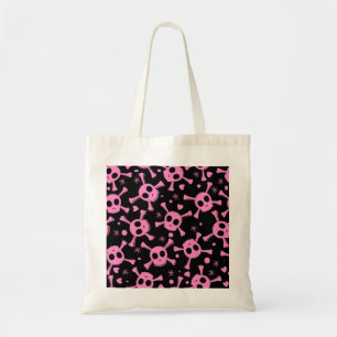Pirate Skull: Girlish Hearts Pattern Tragetasche