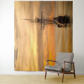 Pirate Skull Golden Ship Tapestry Wandteppich (Beispiel)