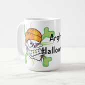 Pirate Skull Halloween Kaffeetasse (Vorderseite Links)