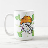 Pirate Skull Halloween Kaffeetasse (Links)