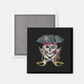 Pirate Skull Halloween Little Boys Girls Kinder Te Magnet (Vorderseite/Rückseite)