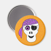 Pirate Skull Halloween Magnet (Vorderseite/Rückseite)
