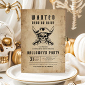 Pirate Skull Halloween-Party Einladung