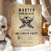 Pirate Skull Halloween-Party Einladung