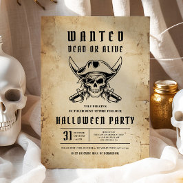 Pirate Skull Halloween-Party Einladung