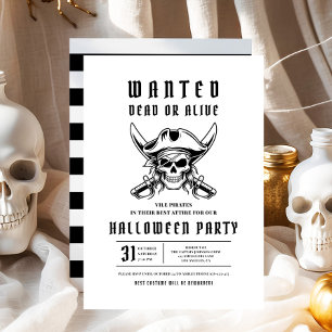 Pirate Skull Halloween-Party Einladung