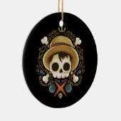 Pirate Skull Keramik Ornament (Rechts)