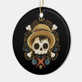 Pirate Skull Keramik Ornament (Links)