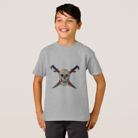 Pirate (Skull) - Kids' Basic T - Shirt (Vorne ganz)