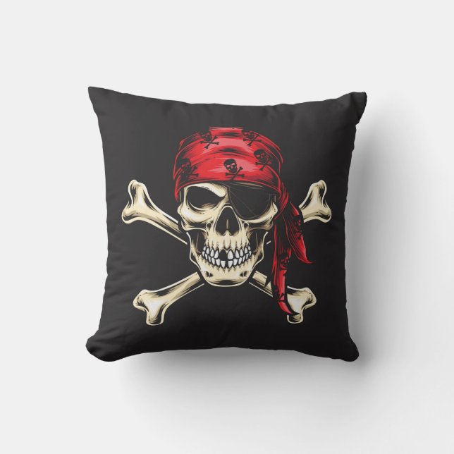Pirate Skull Kissen (Vorderseite)