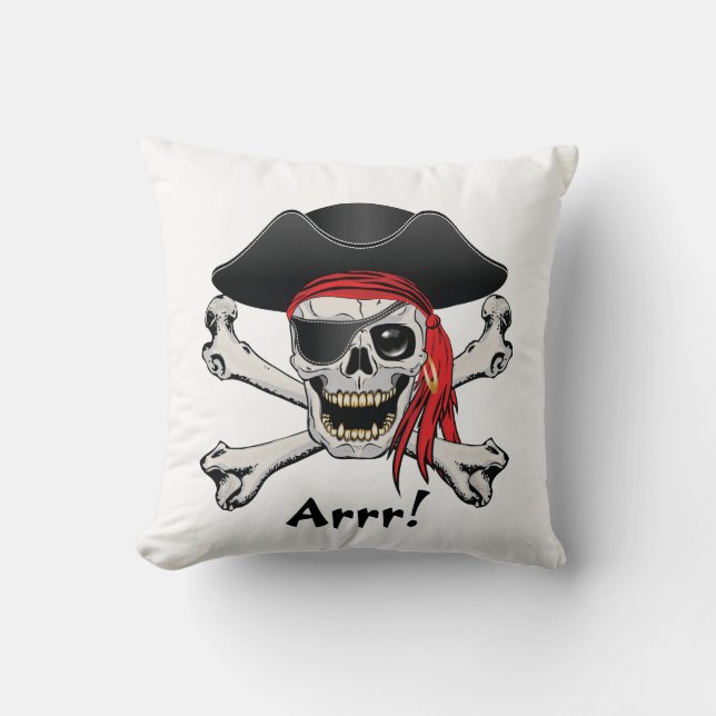 Pirate Skull Kissen (Vorderseite)