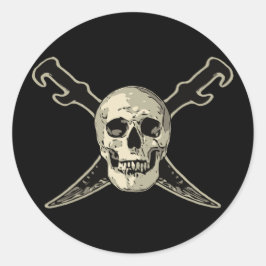 Pirate (Skull) - Klassischer Rundaufkleber, glänze Runder Aufkleber