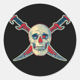 Pirate (Skull) - Klassischer Rundaufkleber, glänze Runder Aufkleber