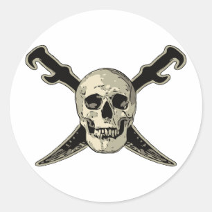 Pirate (Skull) - Klassischer Rundaufkleber, glänze Runder Aufkleber