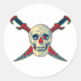 Pirate (Skull) - Klassischer Rundaufkleber, glänze Runder Aufkleber