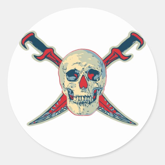 Pirate (Skull) - Klassischer Rundaufkleber, glänze Runder Aufkleber (Vorderseite)
