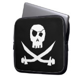 Pirate Skull Laptopschutzhülle (Vorderseite Links)