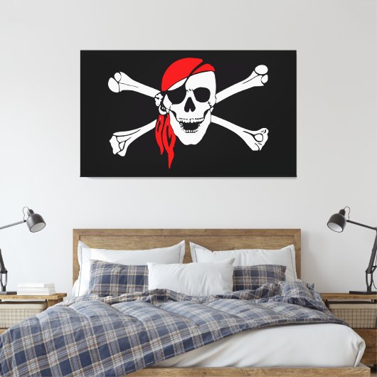 Pirate Skull Leinwanddruck (Insitu (Schlafzimmer))