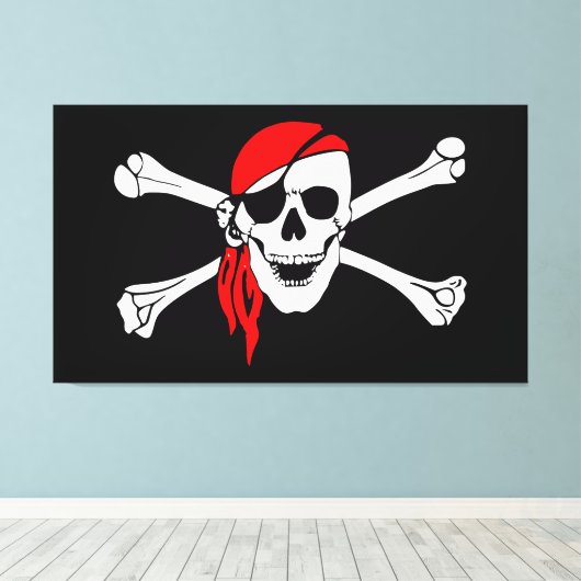 Pirate Skull Leinwanddruck (Insitu (Holzboden))