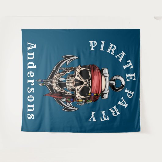 Pirate Skull Loot Hintergrund Wandteppich (Vorderseite (Horizontal))