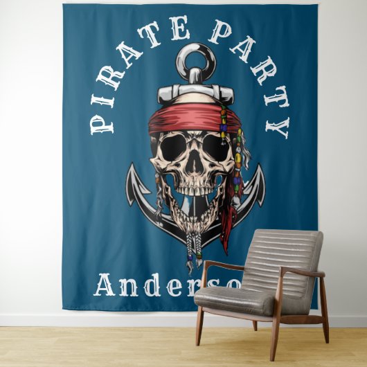 Pirate Skull Loot Hintergrund Wandteppich (Beispiel)