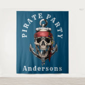 Pirate Skull Loot Hintergrund Wandteppich (Vorderseite)