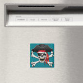 Pirate Skull Magnet (In Situ (Geschirrspüler))