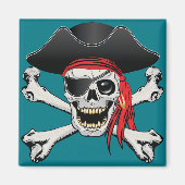 Pirate Skull Magnet (Vorne)