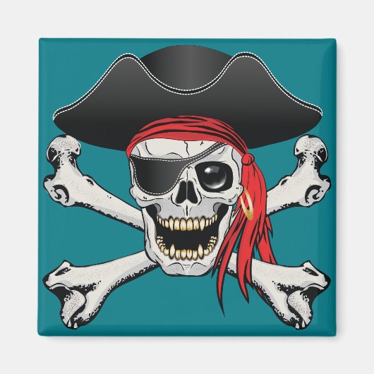 Pirate Skull Magnet (Vorne)