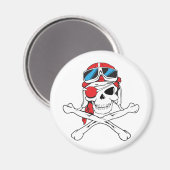 Pirate Skull Magnet (Vorderseite/Rückseite)