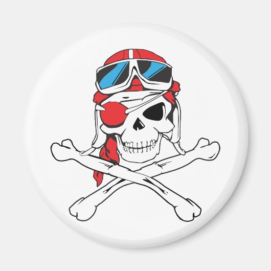 Pirate Skull Magnet (Vorne)