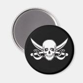Pirate Skull Magnet (Vorderseite/Rückseite)