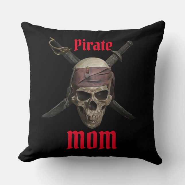 Pirate Skull MAMA Kissen (Vorderseite)