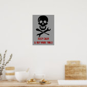Pirate Skull Mechanic Behalte Ruhe und kauft Werkz Poster (Küche)