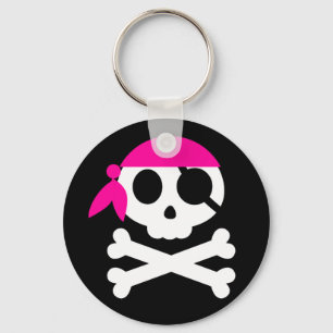 Pirate Skull mit Bandanna Schlüsselanhänger