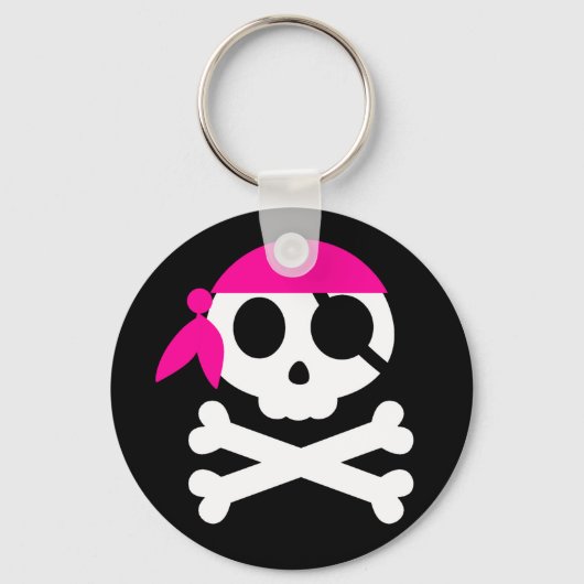 Pirate Skull mit Bandanna Schlüsselanhänger (Vorderseite)